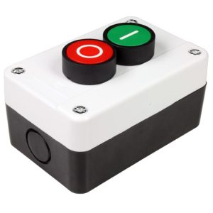 Caja de control maniobra 2 pulsadores rojos